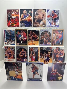 Charles Barkley w/ Suns teammates lot of 17 (Majerle, KJ, Chambers, Ceballos)